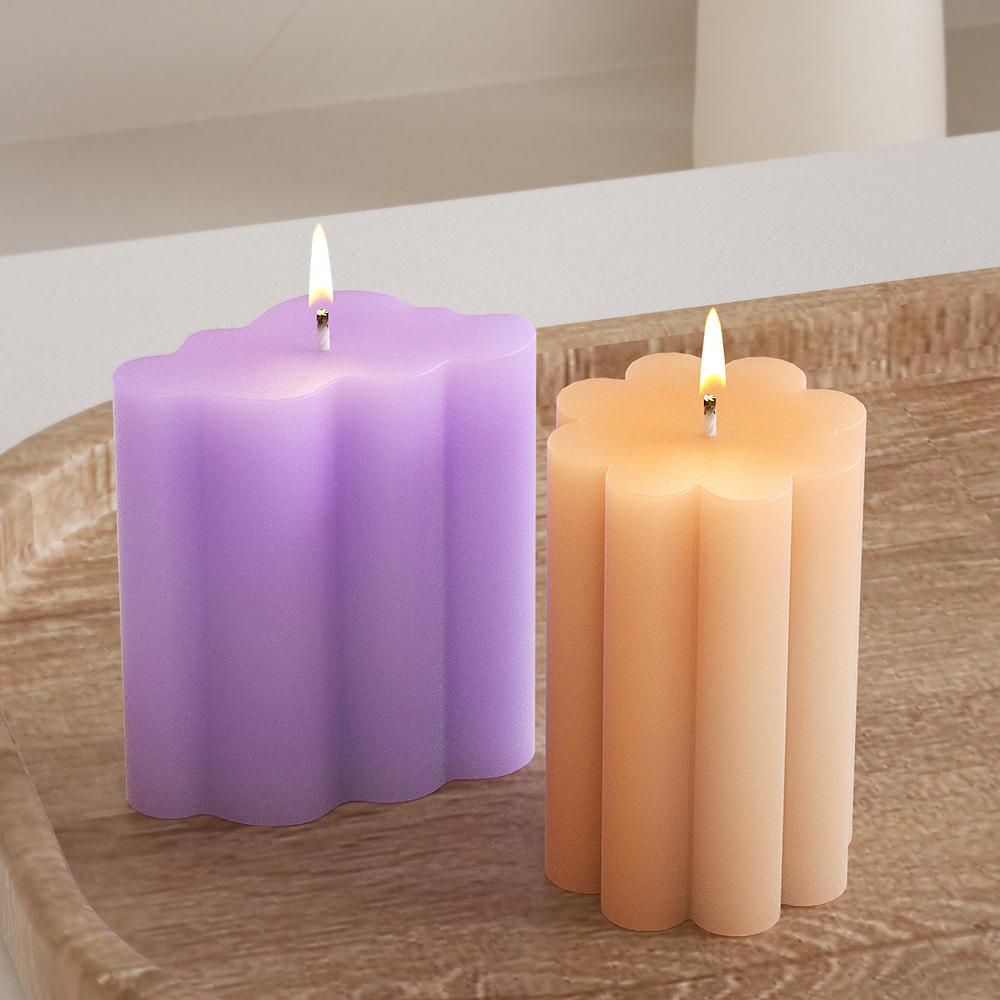 3D Starfish Moon Pyramid Cloud Flower Shape Scented Candle Silicone Mold DIY Plaster Resin Soap Wax Making Molds Home Ornament