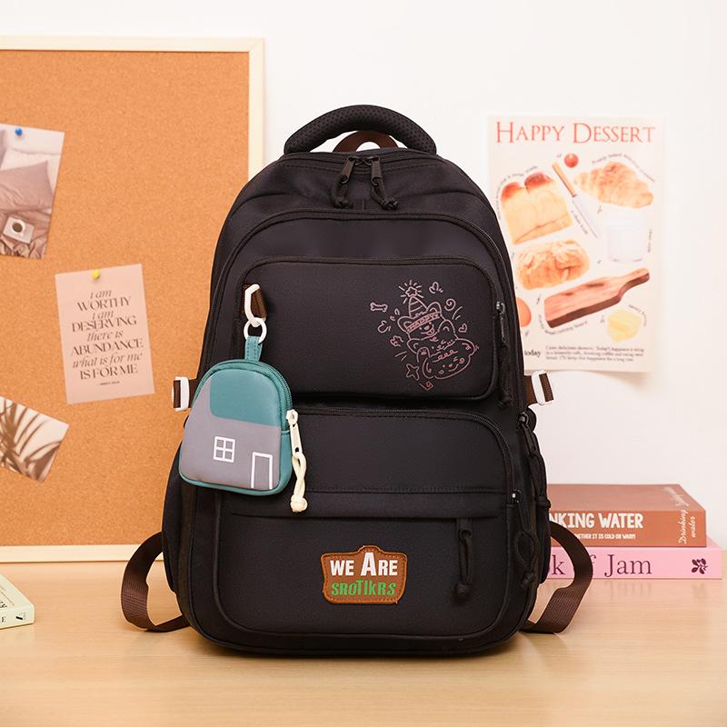 High Value, Fresh and Sweet Backpack, Junior High School Students Contrasting Color Splicing Large-capacity Backpack