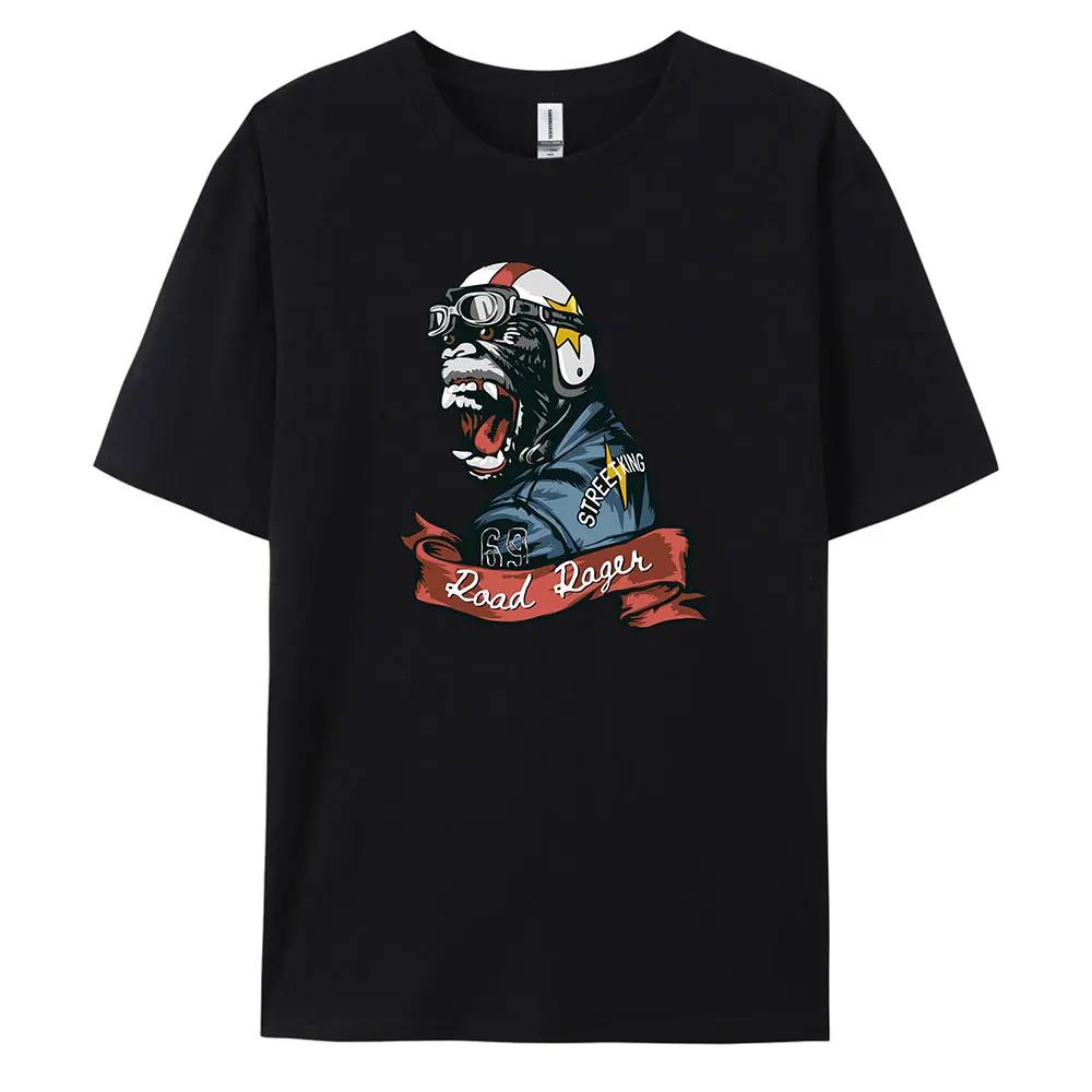 Orangutan Men's Casual Short-sleeved T-shirt with 100% Cotton Fashion print Tees oversize