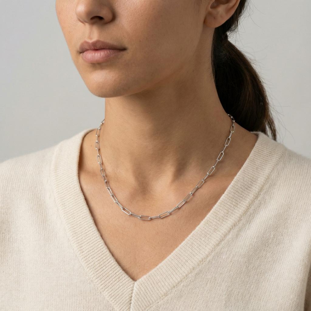 Simple Small Square Chain Necklace, Versatile And Cold Wind Women'S Daily Casual Fashion Accessories Nc-2671