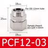 Pneumatic Hose Fittings Quick Screw Connector Copper Nickel Plating PF 6 8 10mm Fast Twist Joint Female Thread 1/8 1/4 3/8 1/2