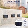 6pcs 6LED Solar Light Outdoor Waterproof Up and Down Luminous Lighting for Garden Fence Decoration Sunlight Wall Lamp