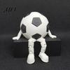 World Soccer Tournament Cup Figurine 3D Printed Ball Buddy with Articulated Legs, Decorative Sports Collectible, Segmented Hinge Football Figure