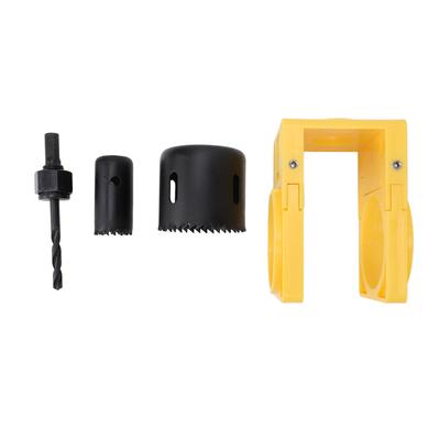 Schloss-Einbau-Set mit Führungsschablone Kohlenstoffstahl Kunststoff Türlochbohrer-Set für Holztüren