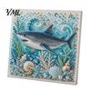 Pittura Creativa con Perline Tartaruga Marina Polpo Fai da Te Kit Perle 3D, Tema Oceano Diamond Art Kit Decorazioni Sottomarine per Adulti Principianti, Kit Tutto Perle Dot Wall