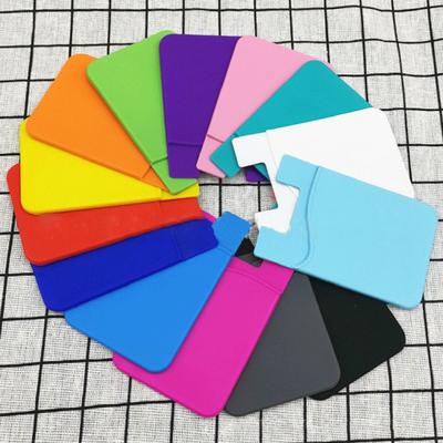 2Pcs Card Holder Single-layer Multi-function Silicone Phone Wallet for Bank Card