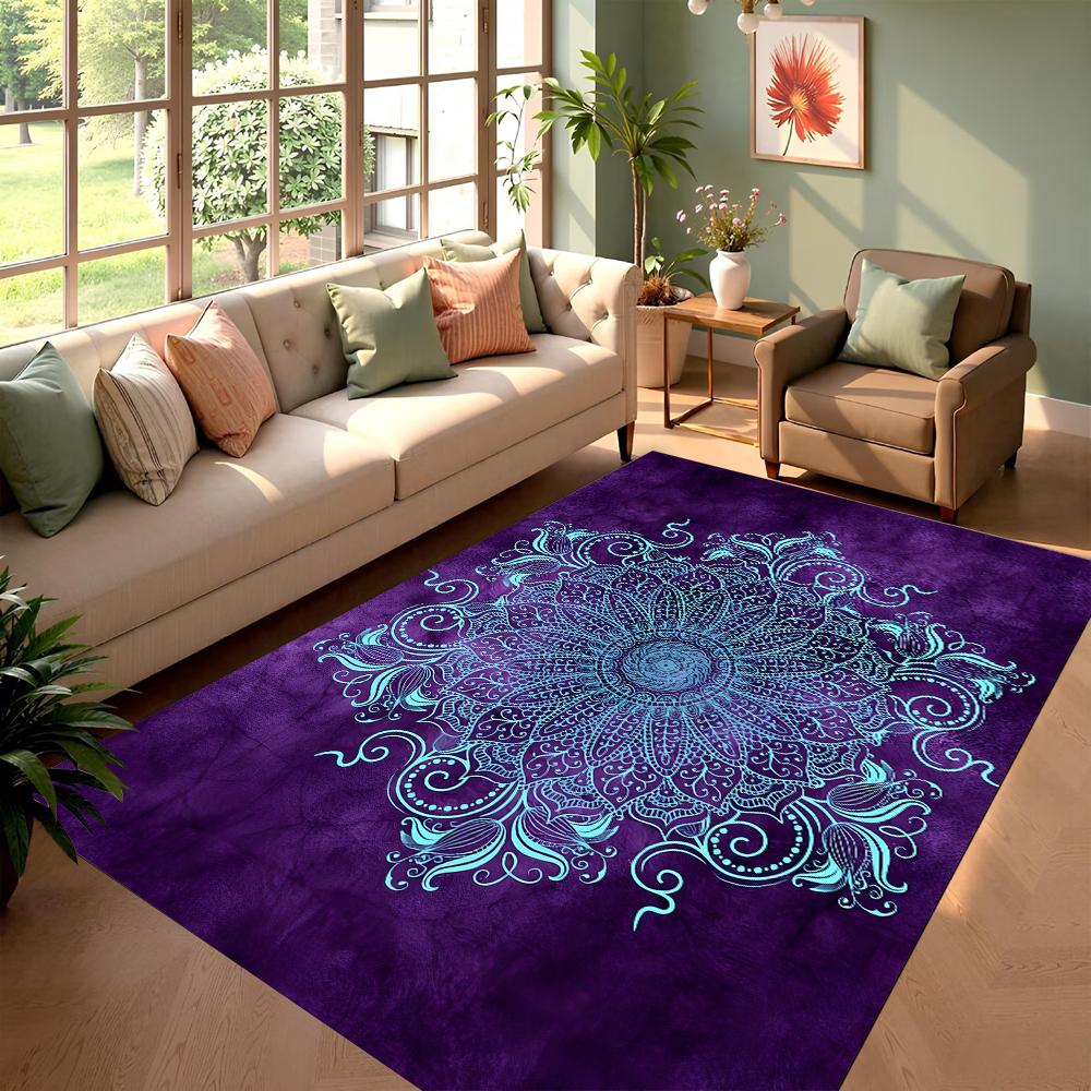 Bohemia Mandala Geometric Area Rug,Carpet Rug for Home Living Room Bedroom Sofa Doormat Kitchen Decor,Kid Non-slip Floor Mats