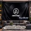 Nástěnná tapiserie Vlastní jménoVzor Linkin Park Personalizovaná tištěná látka Nástěnná dekorace