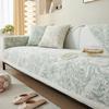 Jacquard Sofa Slipcover Solid Color Anti-slip Various Size Couch Seat Protector Plush Soft Dust-proof For Home Living Room Decor