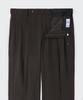 MUSINSA STANDARD Summer Wool Two-Tuck Wide Hidden Elastic Waist Slacks [Brown]