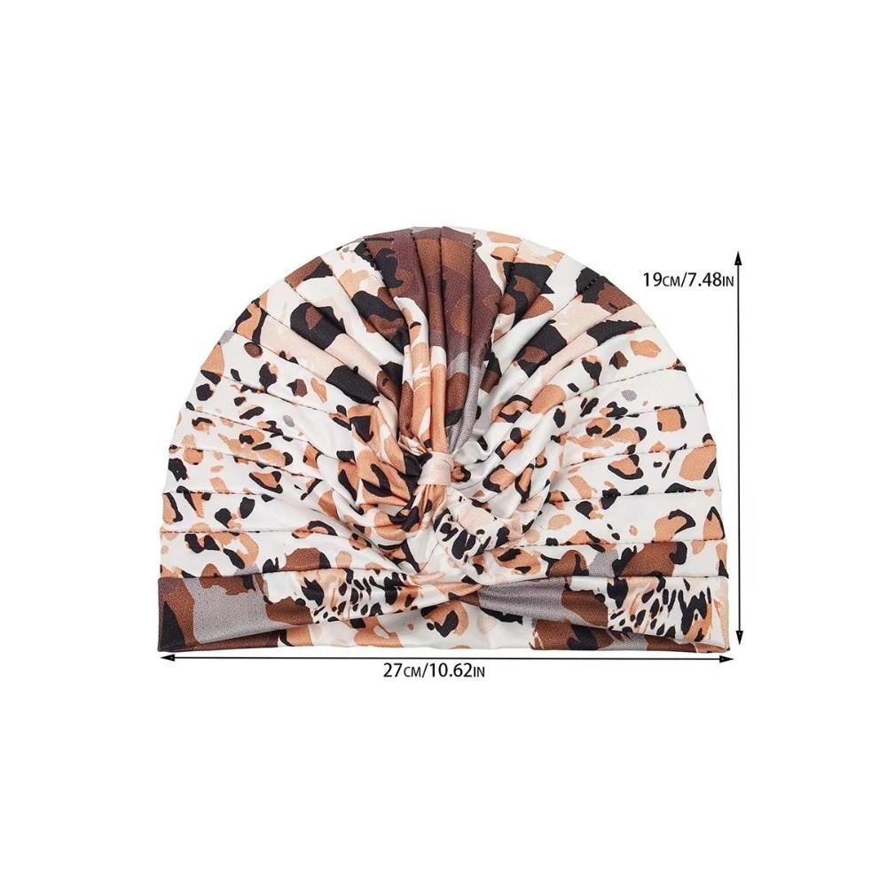 Pleated Hijab Caps Knotted Style Floral Head Wrap New Head Wrap Cap Women Headwear