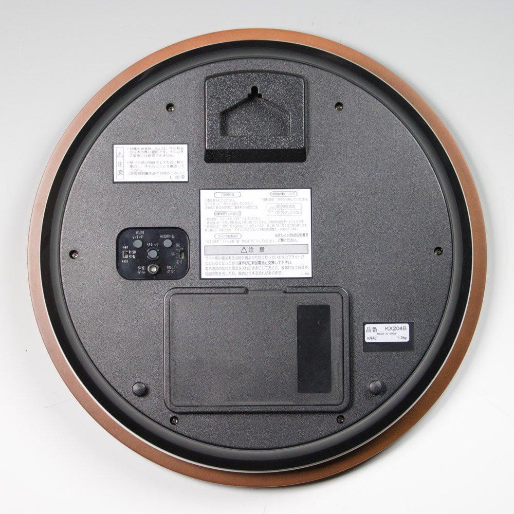 Seiko Zegar Seiko Zegar ścienny Automatyczne oświetlenie Fala radiowa Analogowy Widoczny w nocy Drewniana rama Brązowe drewno KX204B SEIKO