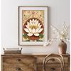 Modern Classic Flowers Pink Lotus Lndian Art Retro Posters Prints Canvas Painting Wall Art Picture Living Room Home Decor