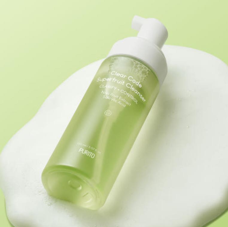 PURITO Clear Code Superfruit Cleanser 150ml – Antioxidant-Rich Facial Cleanser with Superfruit Extracts