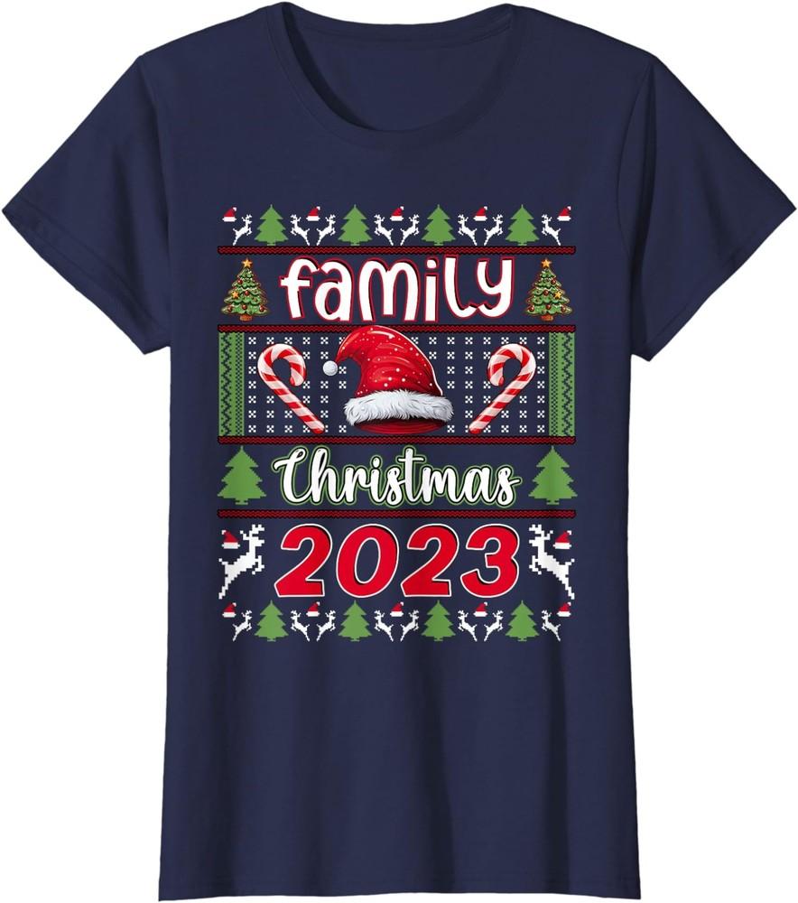 Family Christmas 2023 Matching Family Ugly Christmas Ladies' Crewneck T-Shirt