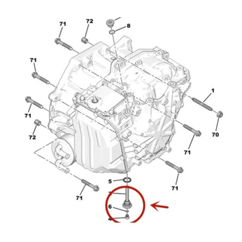 Reliable Transmission Drain Plug Screw For 301 308 308S 408 508 508L 2008 3008 4008 5008 Fault Repair 9807979480 221347