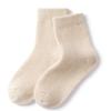 Kids Cashmere Socks Unisex 100% Goat Wool Mid-Calf Solid Warm Fall Winter