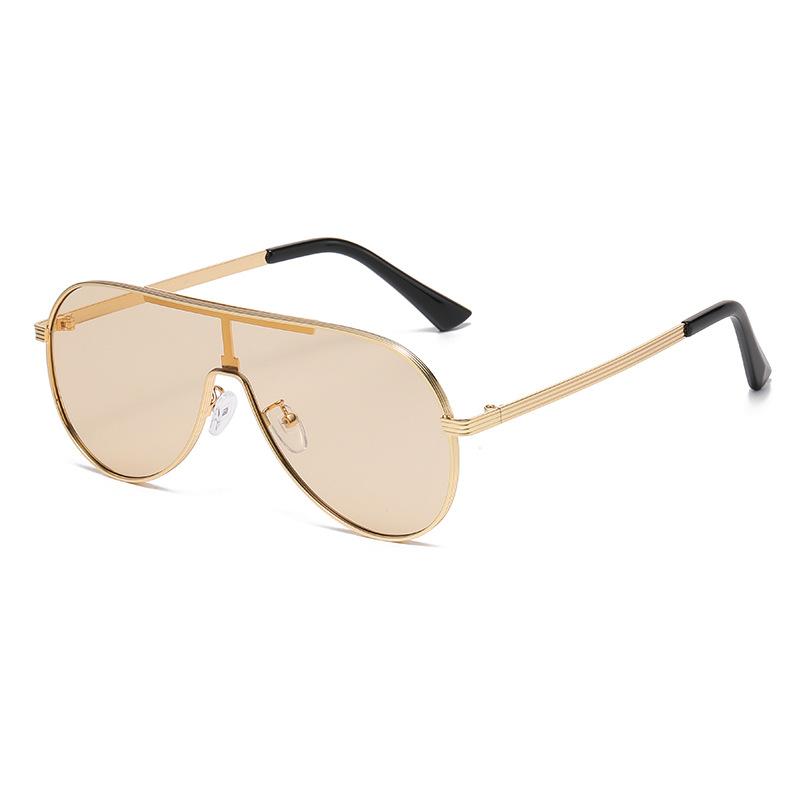 New Metallic Texture Fashionable And Versatile Retro Sunglasses - Uv-protective Sunglasses 2524