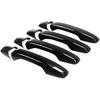 NINTE Door Handle Cover for 2011-2019 Ford Explorer & 2011-2014 Ford Edge|4 Dr Gloss Black Covers NO Passenger Keyhole (NOT The Replacement)