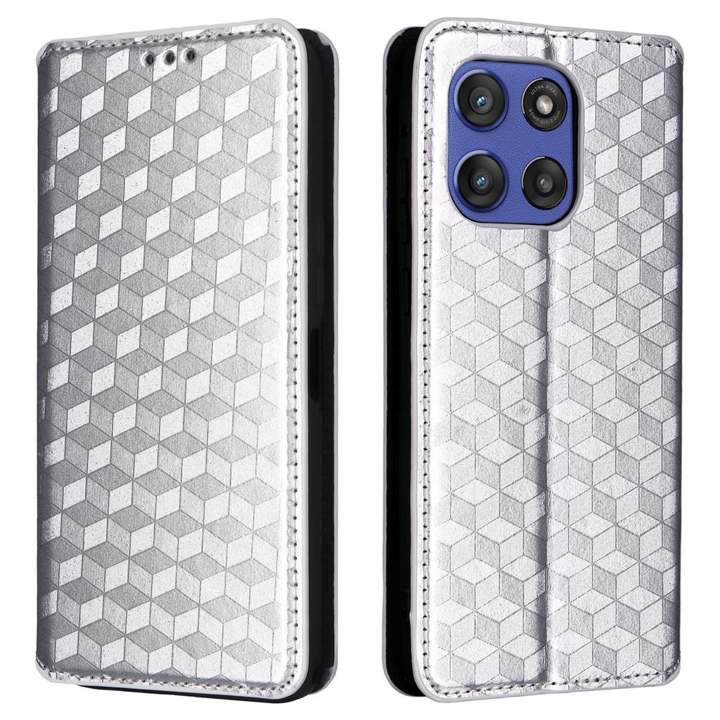 For Motorola Edge 60 Stylus 5G/Moto G Stylus 5G (2025) Case Wallet Rhombus Imprinted Leather Phone Cover