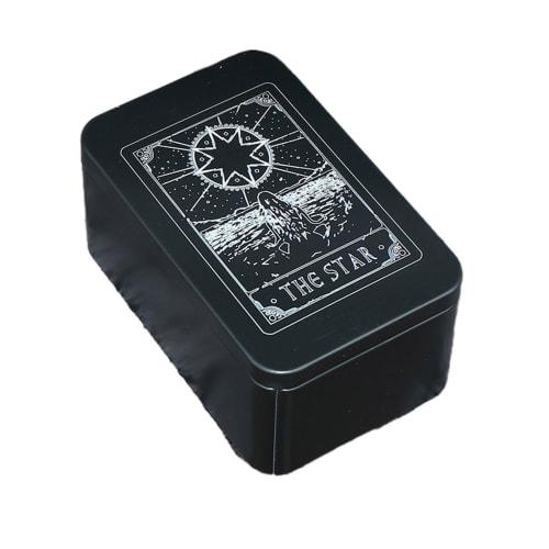 Rectangular Key Organizer Box Playing Card Storage Box Metal Money Coin Carry Box Candy Case Business Tarot Storage Tins