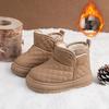 Winter Warm Boys Girls Slip Resistant EVA Snow Boots Arch Support Round Toe Soft Lining Cushioned Insole Beige Black White Gray Casual Shoes Snow