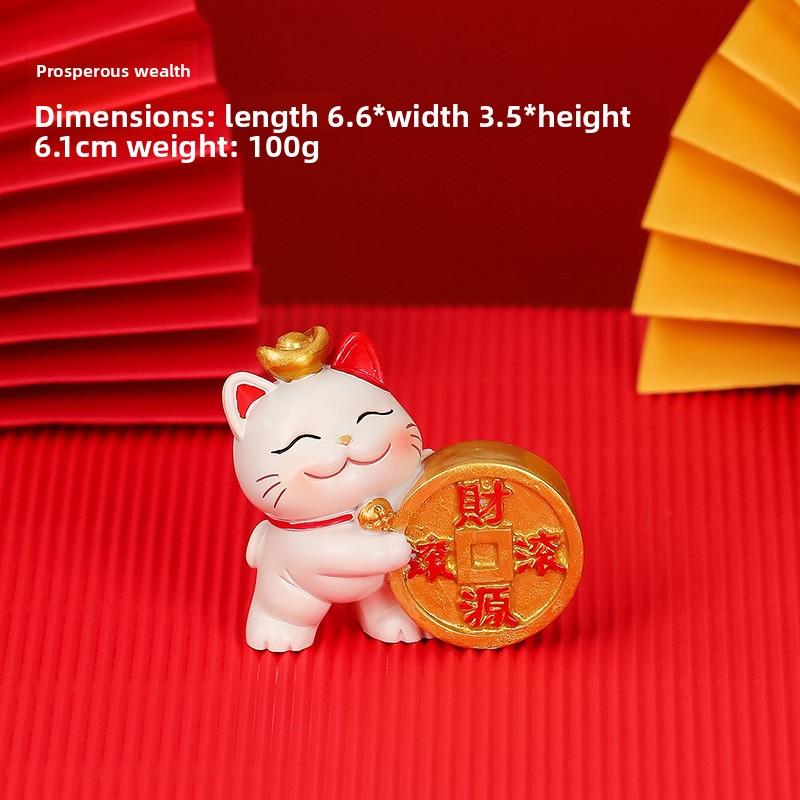 Cute Mobile Phone Stand Decoration Cute Maneki Neko Resin Office DeskCute Gift Decoration