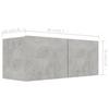 Vidaxl 4-Cz. TV Cabinet Set, Concrete Grey, Wood-Based Material