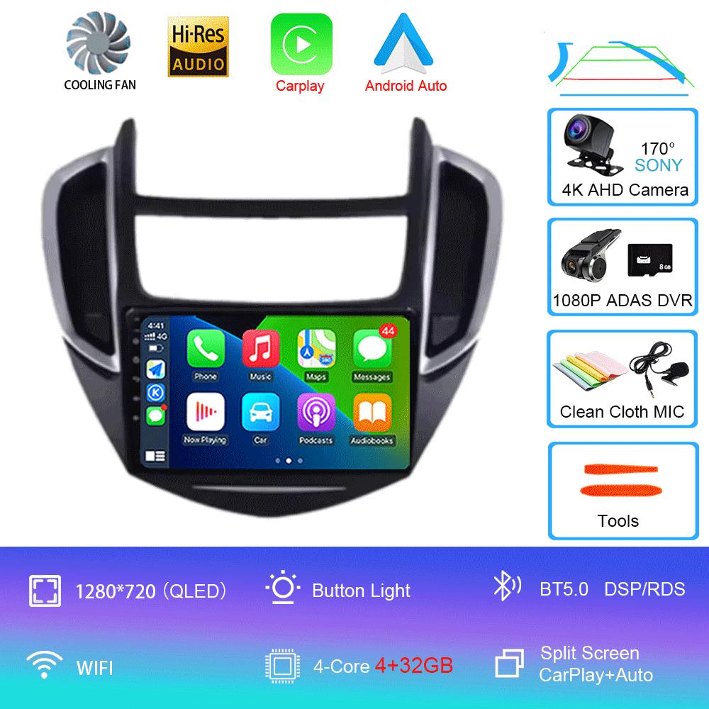 Car Radio Android 14 For Chevrolet TRAX 2014 2015 2016 Carplay Auto GPS Navigation WIFI+4G 2Din Head Unit BT Stereo Video Player
