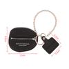 Fashionable Bag Pendant Accessories Black Pu Leather Texture Key Case Coin Purse Keychain Charm Gift