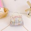 Chinese Style Girl Princess Butterfly Pearl Handbag With Chain Crossbody For Kids Fashion Accessories