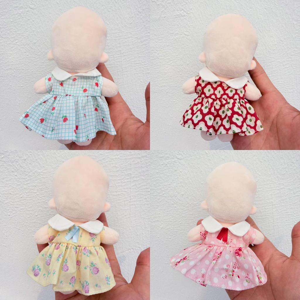 G-Trigger Plush Toy Clothes 10cm Retro Print Dress for Plush Toys, Red [Used]