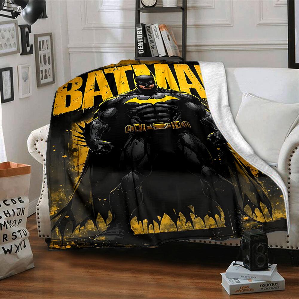 1 stuks Batman, Superhelden Deken Lichtgewicht Flanellen Plaid Voor Bank, Bed, Reizen, Kamperen, Woonkamer, Kantoor, Bank, Stoel, En Bed