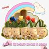Adorable Lifelike Tulip Plush Toy Comfortable Soft Flower Pot Doll For Home Decor