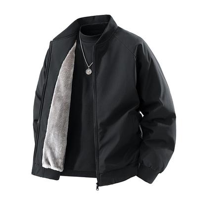 Fleece Jacket Men's, Fleece Thickened Baseball Jacket Jacket
