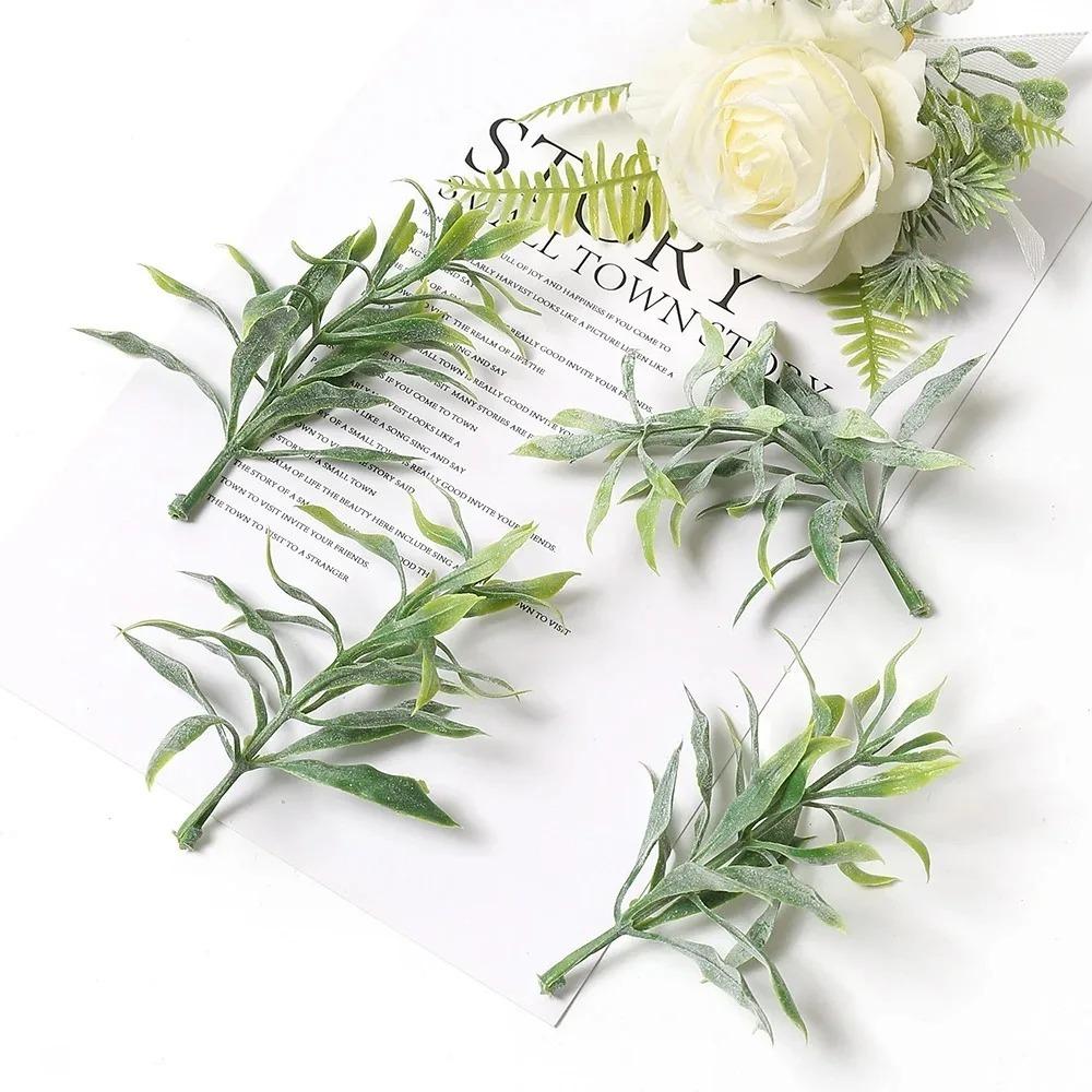 10Pcs Artificial Plants Leaf Wedding Party Home Decor Accessories Diy Cake Candy Box Garland Christmas Decorative Flowers Wreath