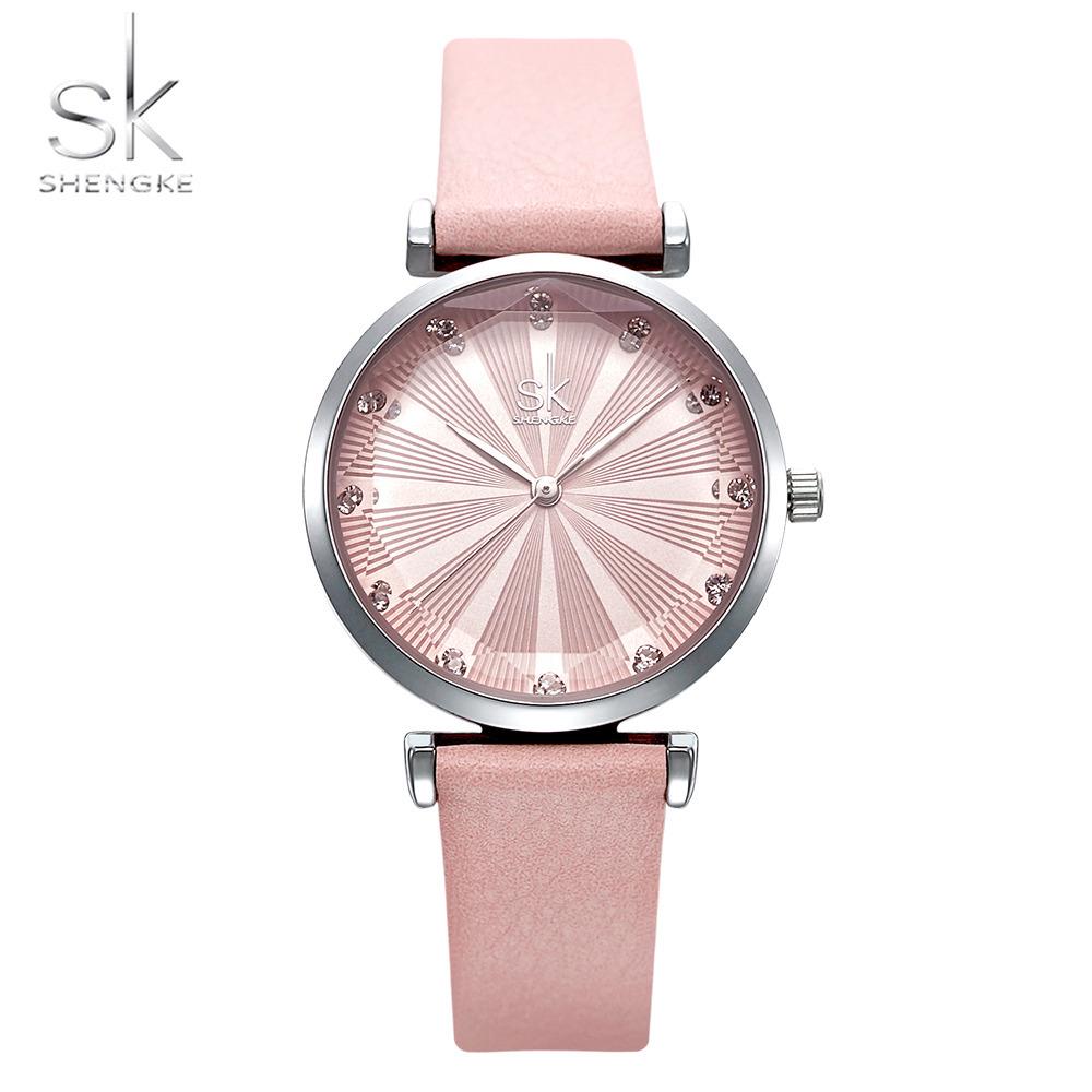 SK Brand Women s Waterproof European & American Style Rhombus Mirror Wristwatch