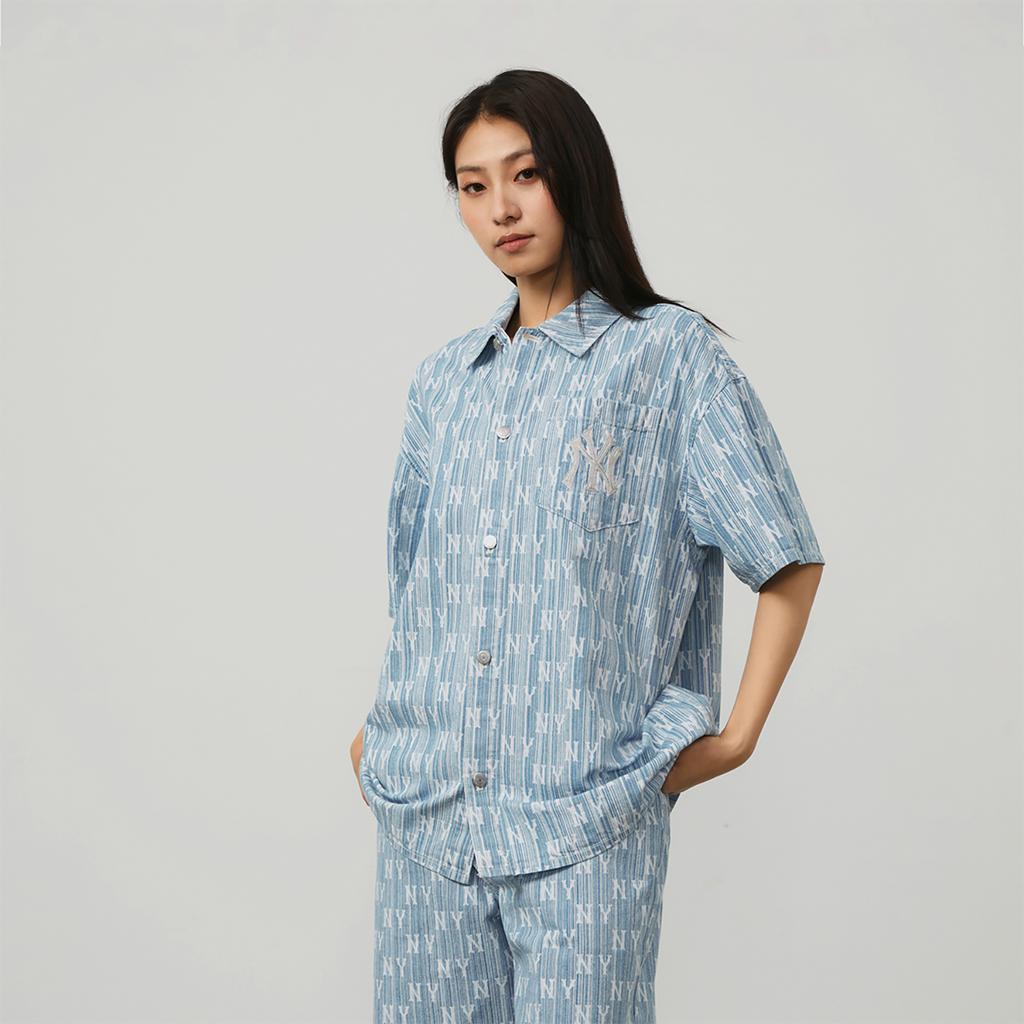 New MLB New York Yankees SS24 Shirt Unisex Light Blue 3ADRM1043-50BLL