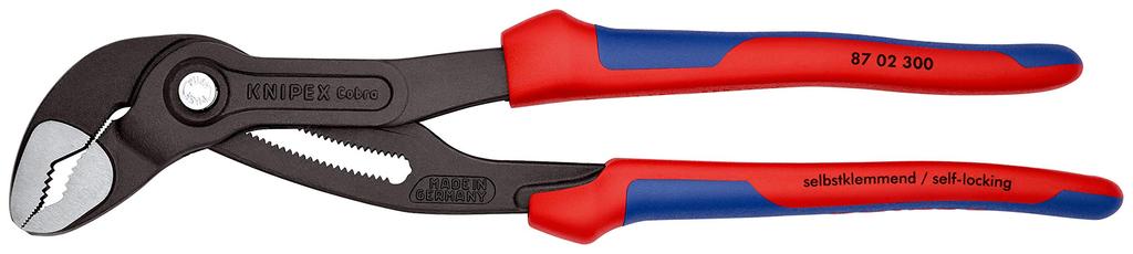 KNIPEX Cobra Wasserpumpenzange 30 Einstellpositionen Gesamtlänge Zange, Wasserwaagen, 300mm, 8702-300SB