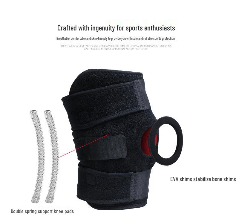 Summer Anti-Slip Knee Pads with Four Springs for Outdoor Sports and Cycling