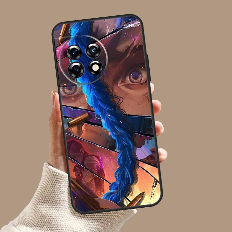 Anime Arcane Jinx Case For OnePlus 11 12 9 10 Pro 10R 12R 8T 10T OnePlus Nord N30 N20 N10 CE 3 2 Lite Cover