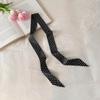 Bow Ties Long Silk Scarf Printed Long Ribbon Scarves Plaid Scarf  Collocation Clothing Accessories
