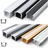 0.5m/1m 1612 LED Aluminum Profile YW Style Recessed Black Silver Channel Indoor Decoration Linear Strip Lights Cabinet Bar Lamp