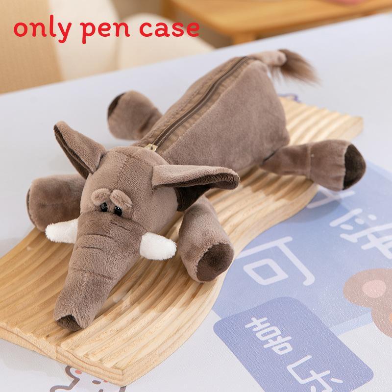 

Creative Large Capacity Cartoon Giraffe Frog And Tiger Plush Pencil Case With Multifunctional Storage For Students And Artists Elephant