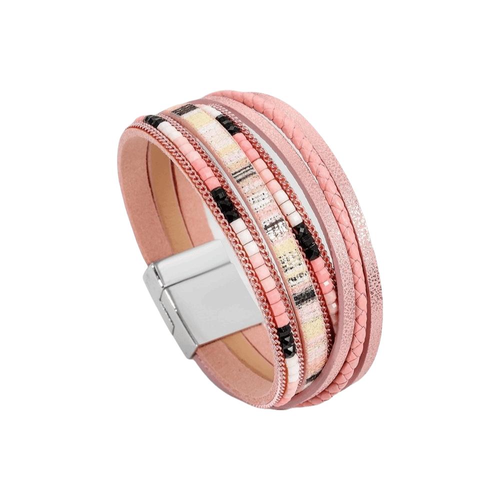 Crystal Magnet Wrap Bracelets Beaded Woven Leather Bracelets Multilayer Bracelets Girlfriend Wife