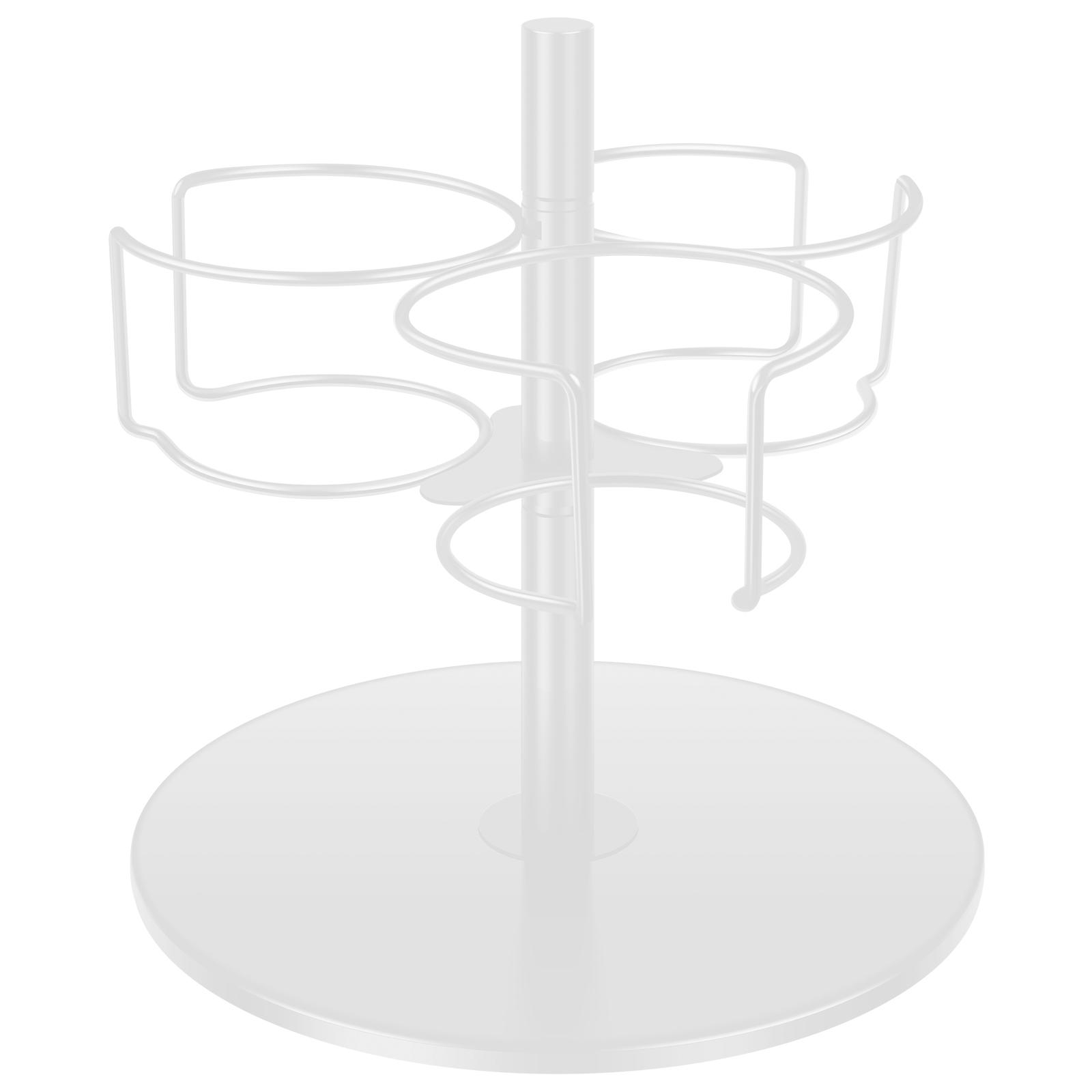 

360° Rotatable Cup Organizer 40oz Cup Carbon Steel Tumbler Holder 3 Slots Water Bottle Storage Rack Cup Accessories for Kitchen белый