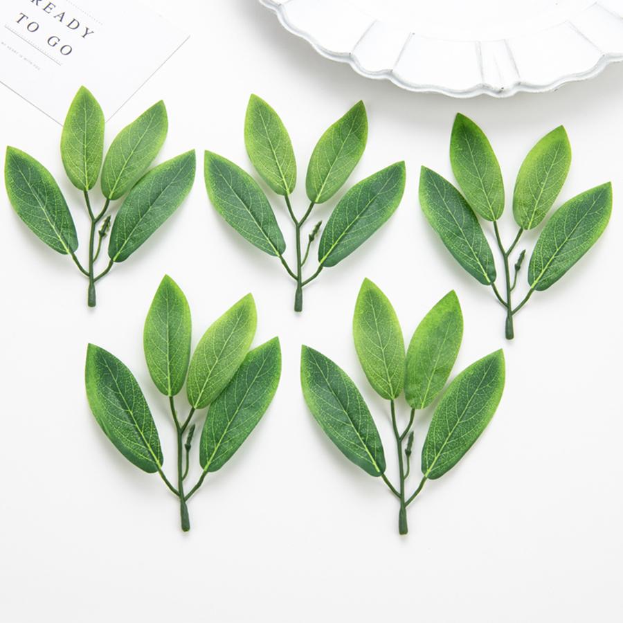 50/100Pcs Silk 4-Leaf Fake Plants Wedding Party Christmas Wreath Photography Props Home Birthday Decor Crafts Artificial Flowers