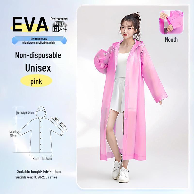 

Children s Thickened EVA Rain Poncho - Durable, Portable, Storm-Proof, Non-Disposable Standard Regular