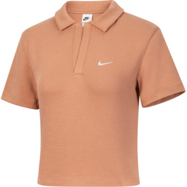 

Nike Logo Embroidered Solid Color Sports Polo Shirt Women Polo Shirts Orange DV7885212 M