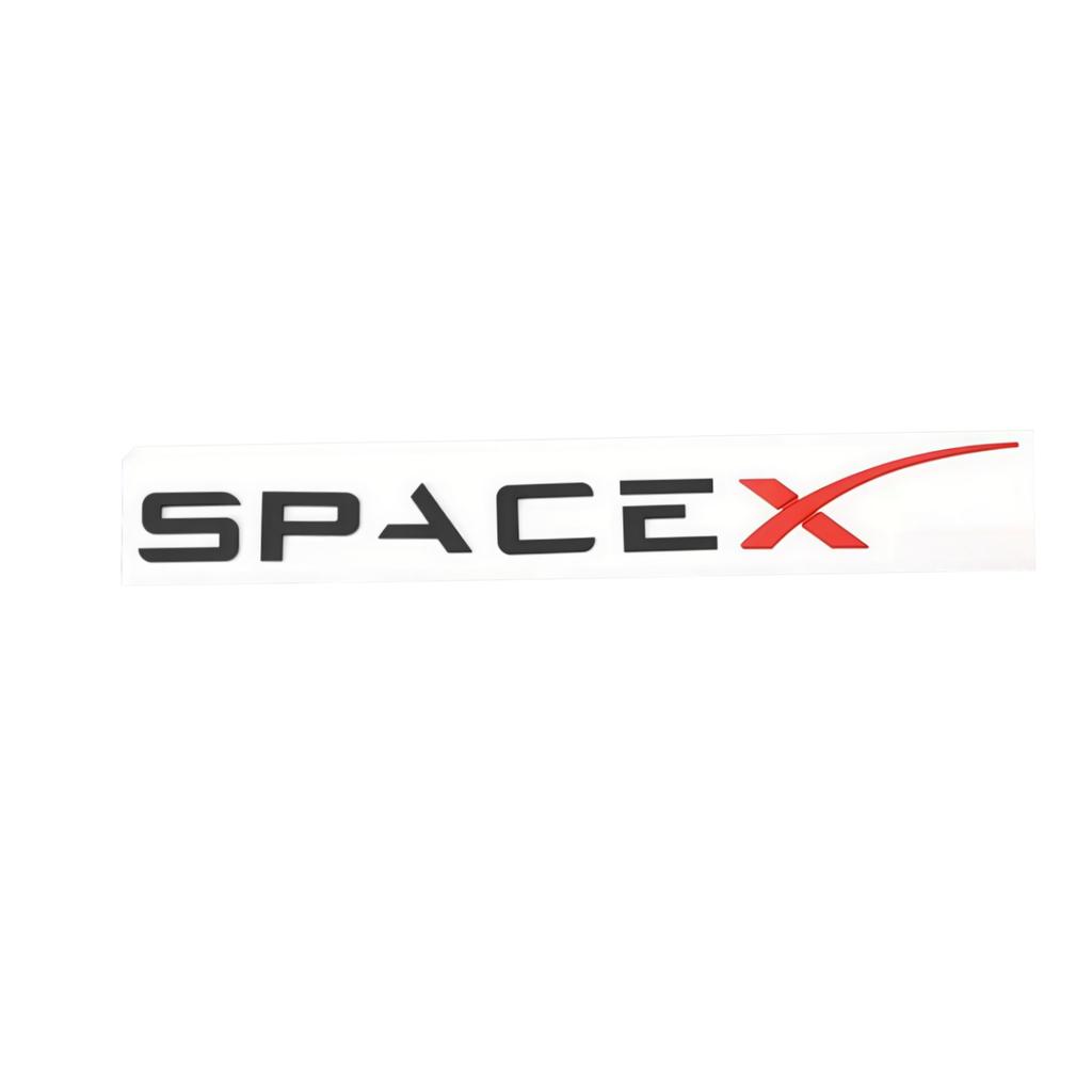 ABS Space X Rear Boot Trunk Emblem Badge Car Sticker Decals for SpaceX Car Styling Accessories
